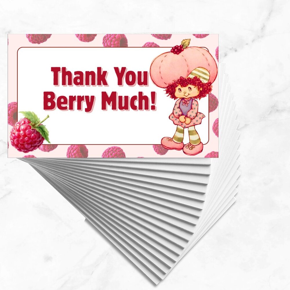 50 Pack  Thank You Cards Raspberry - Picture 2 of 4